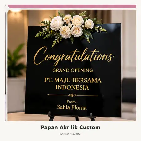 Papan Bunga Akrilik Harbour Bay